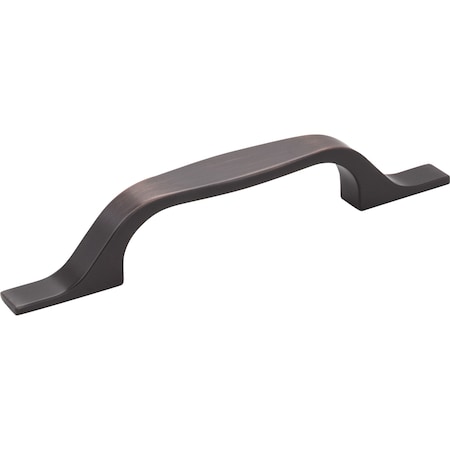 Elements 96 mm Center-to-Center Brushed Oil Rubbed Bronze Square Cosgrove Cabinet Pull 382-96DBAC